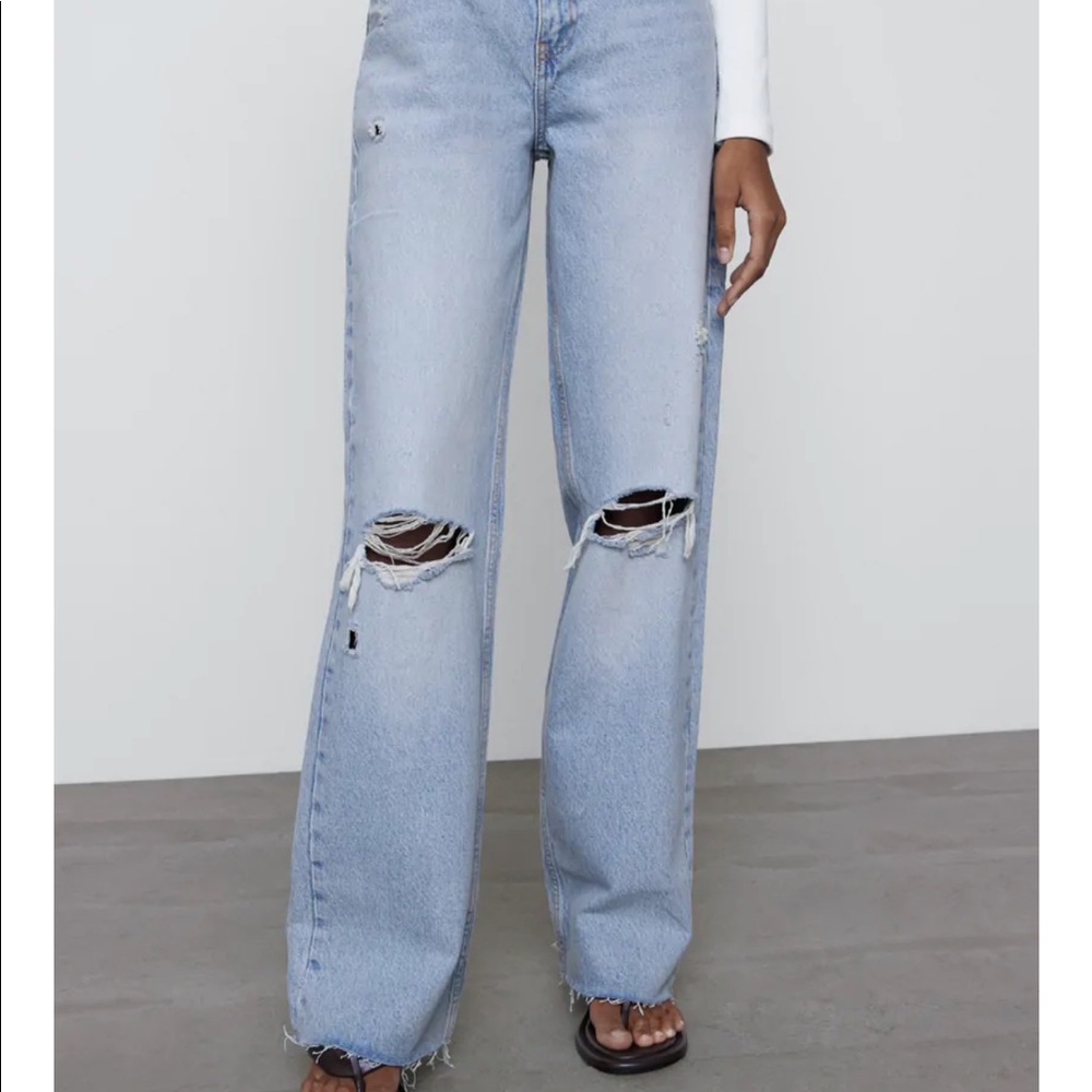 Full Length High Rise Wide Leg Zara Jeans